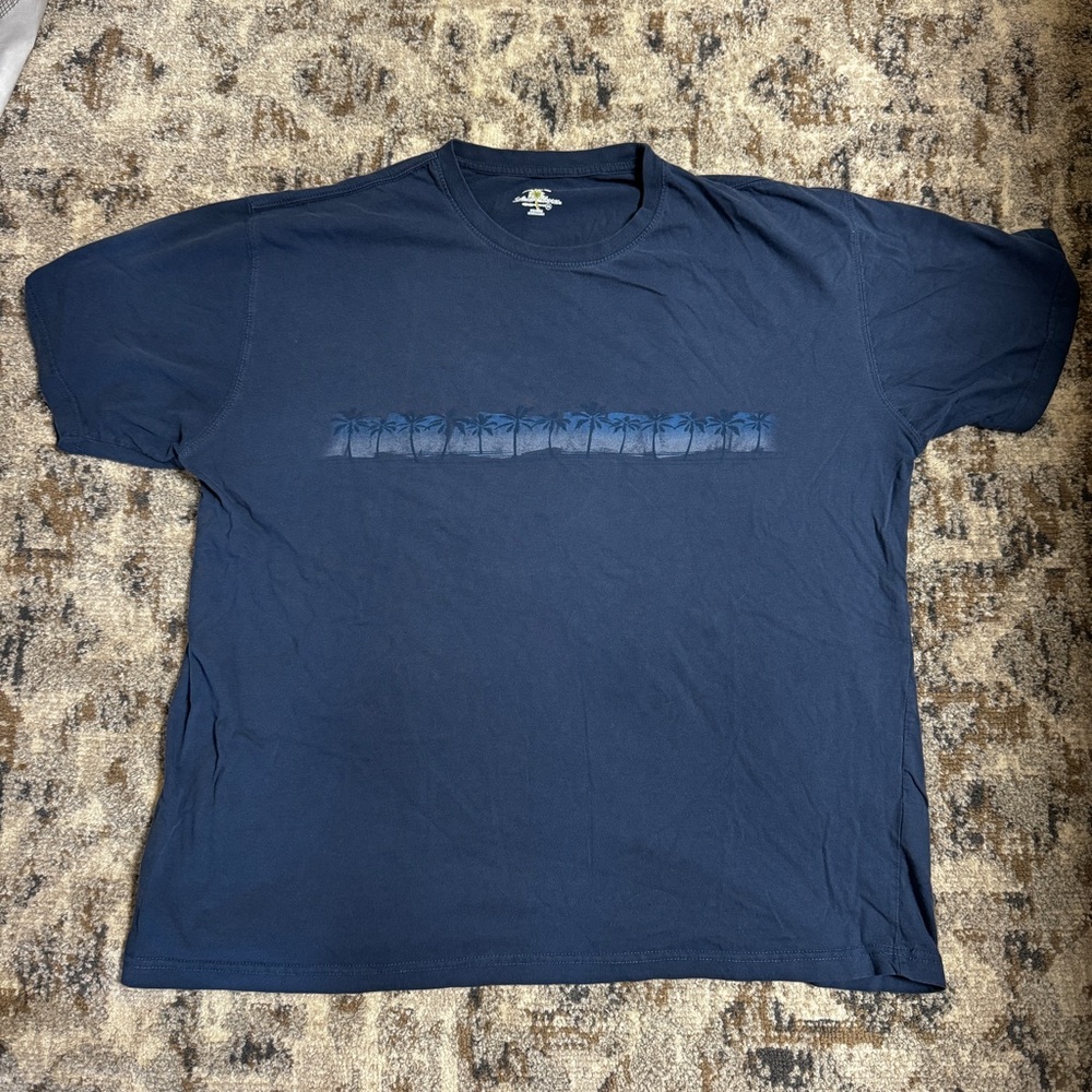 Navy Palm Trees Island Shores XXL